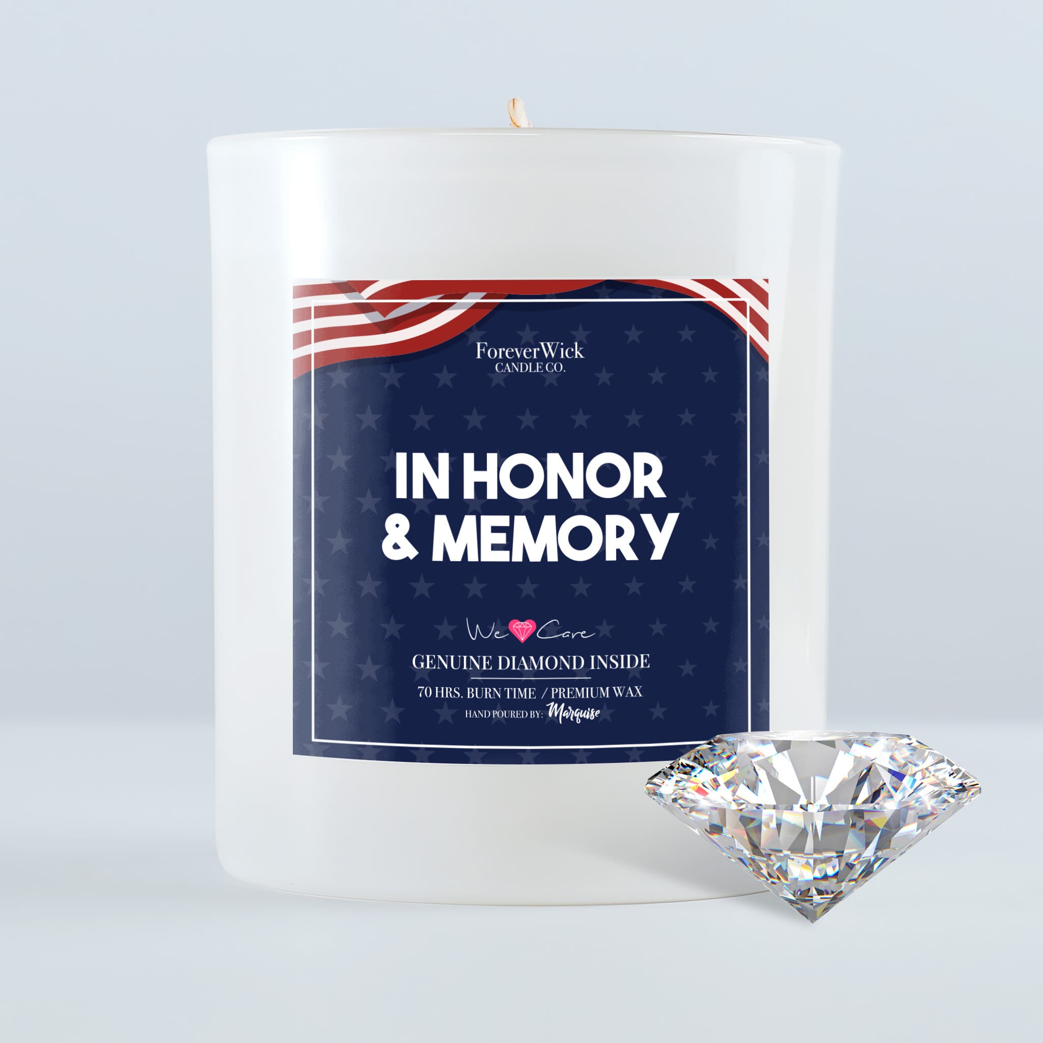 In Honor & Memory Donation Diamond Candle
