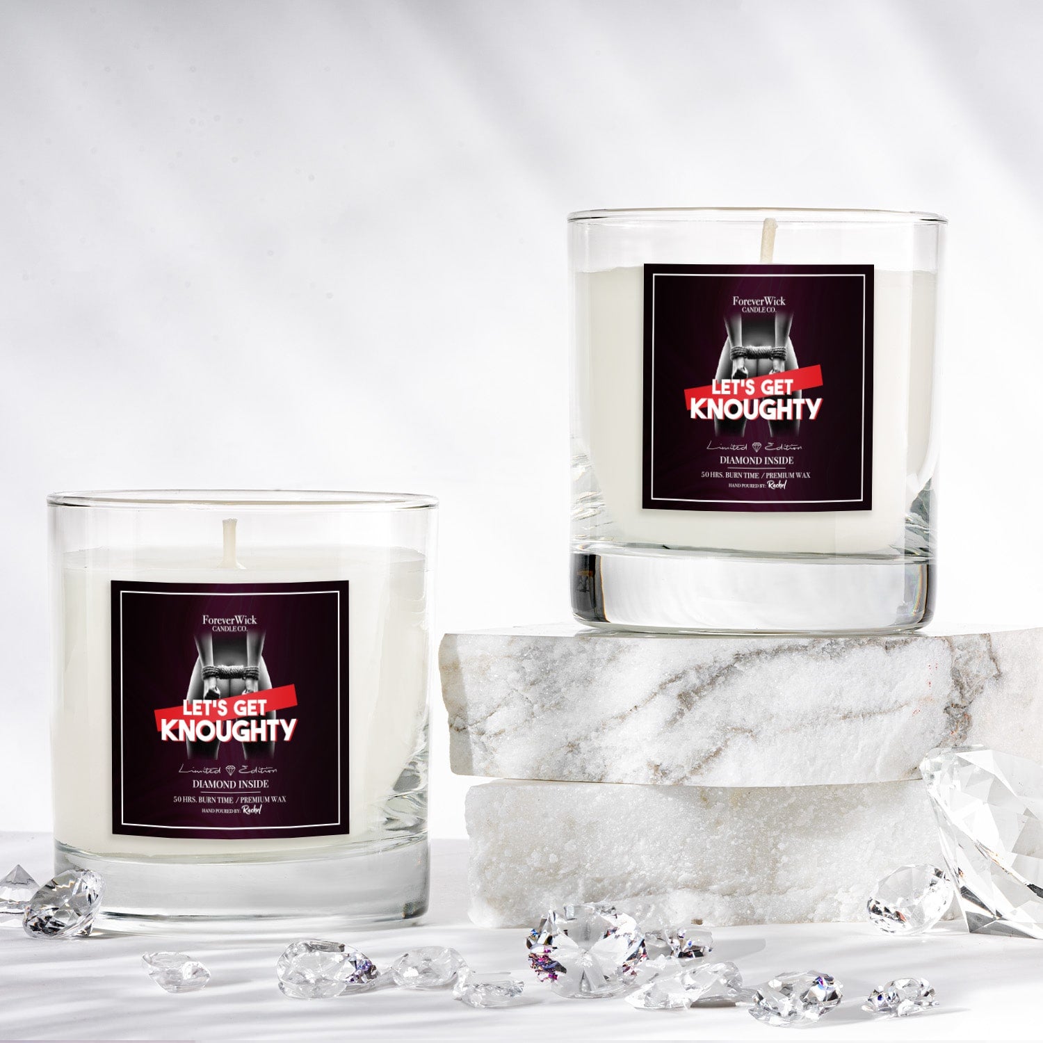 Let's Get Knoughty Diamond Candle