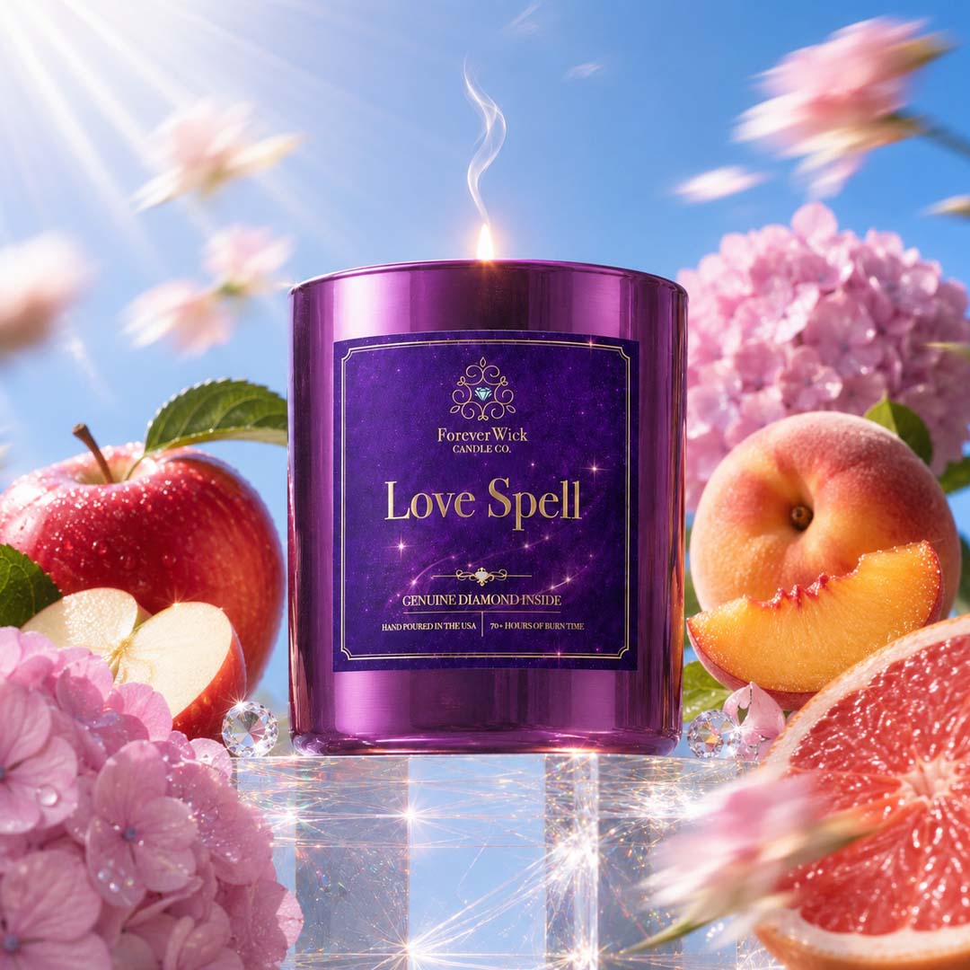 ForeverWick Roses + LoveSpell Diamond Candle Bundle