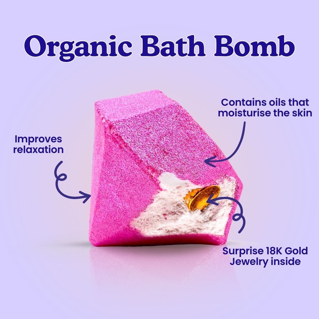 Brilliant Bath Bomb w/ Surprise 18K Gold-Plated Jewelry Inside