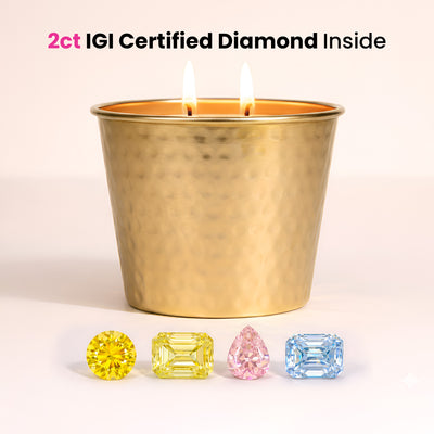 2ct IGI Certified Golden Goblet Diamond Candle