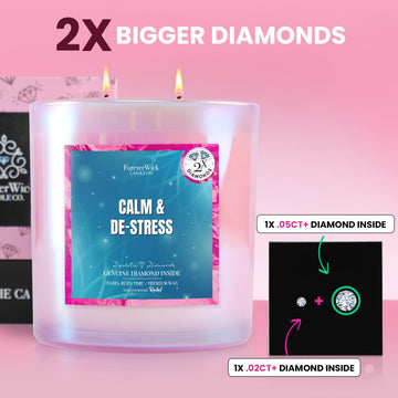 Calm and De Stress 2 Diamond Candle