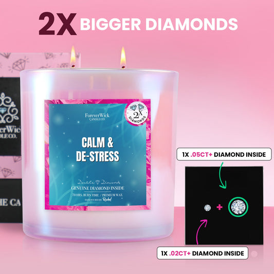 Calm and De Stress 2 Diamond Candle