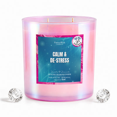 Calm and De Stress 2 Diamond Candle