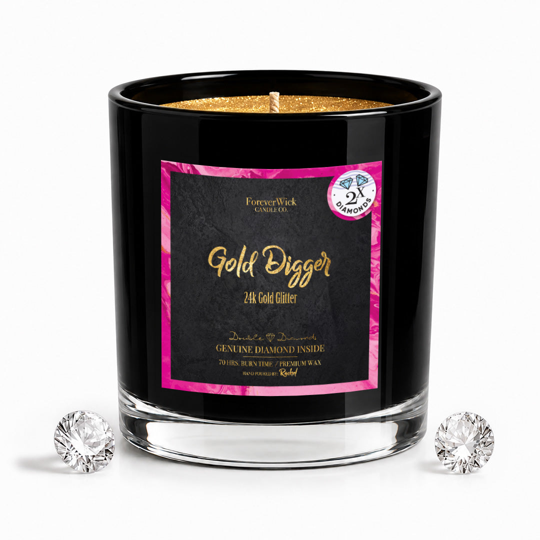 24K Gold Digger Double Diamond Candle