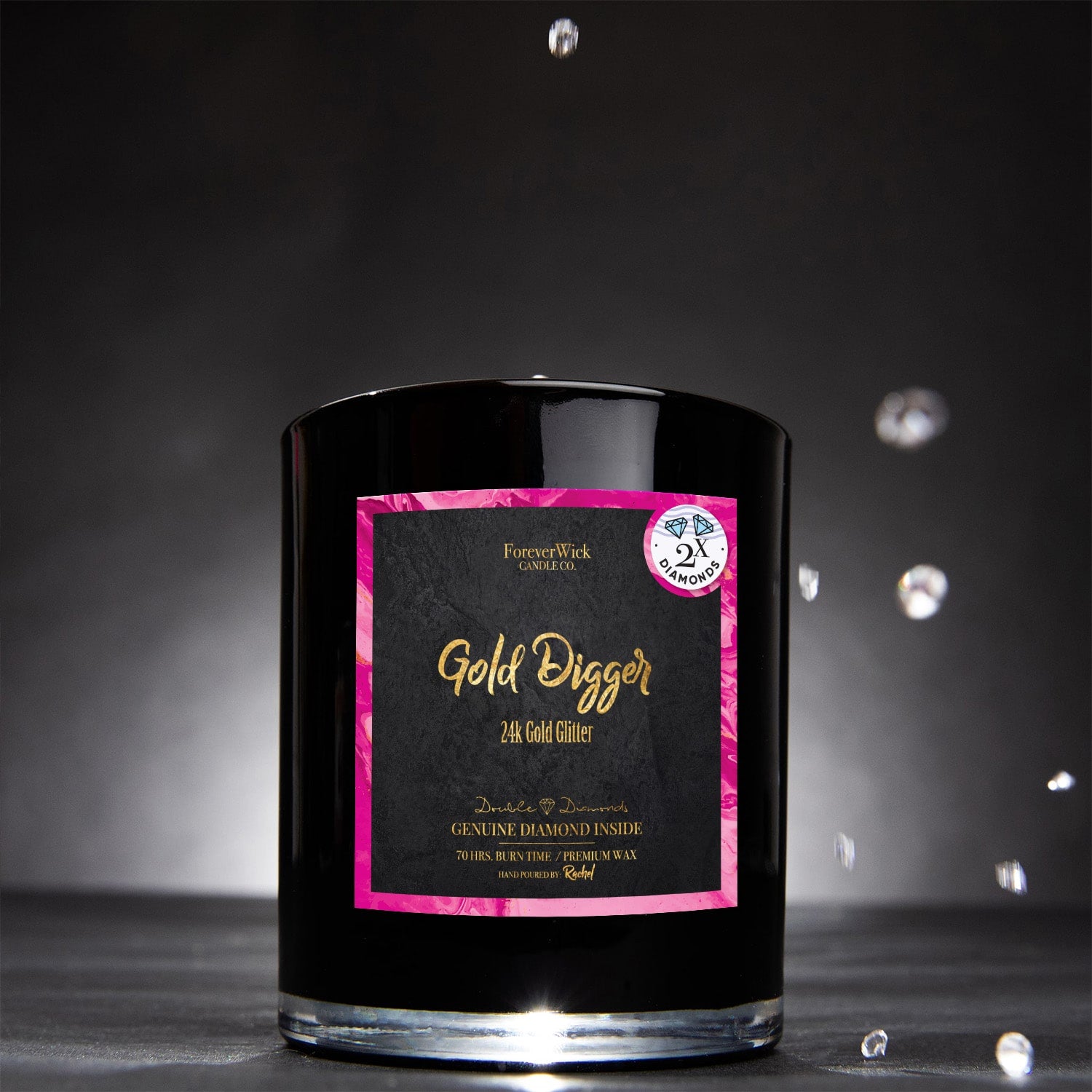24K Gold Digger Double Diamond Candle