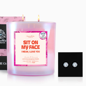 Sit On My Face Double Diamond Sparkle Candle