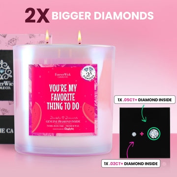 You're My Favorite Thing To Do Double Diamond Sparkle Candle