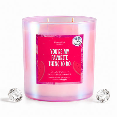 You're My Favorite Thing To Do Double Diamond Sparkle Candle