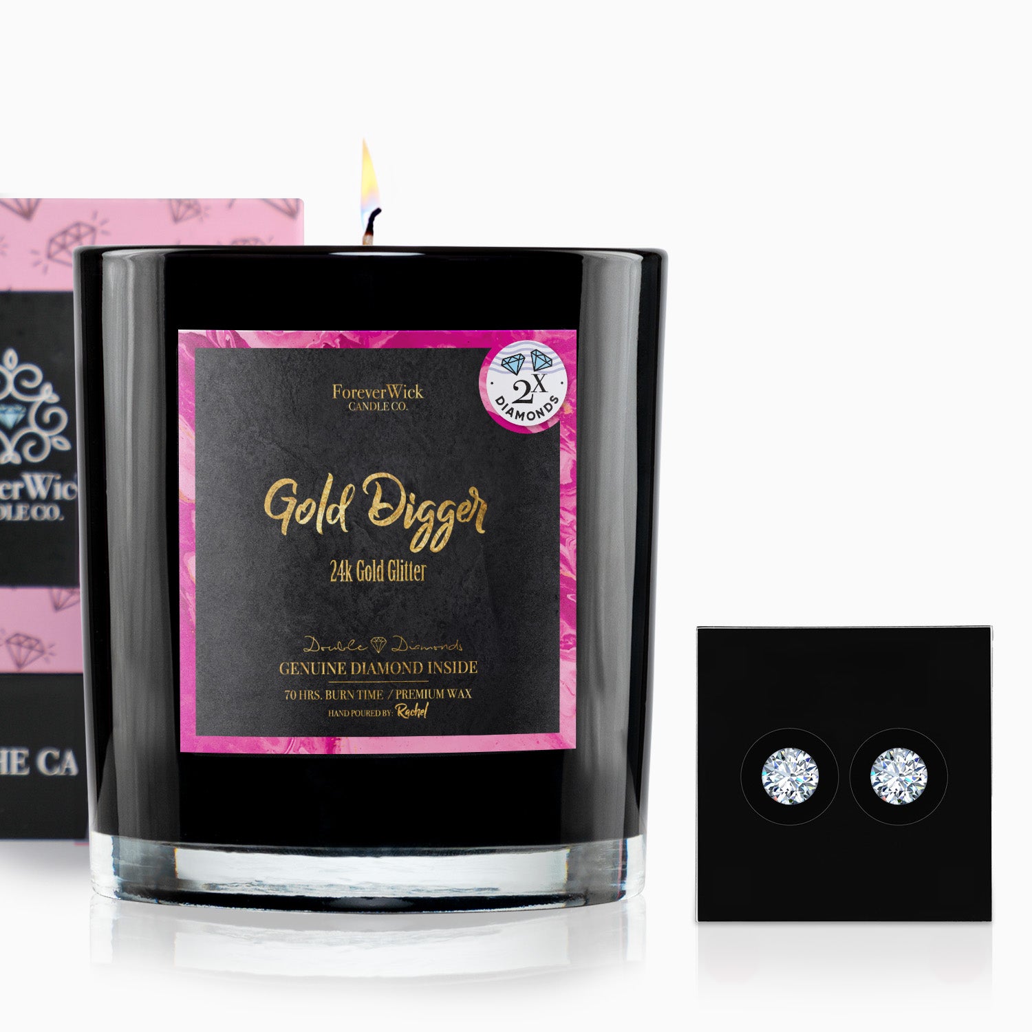 24K Gold Digger Double Diamond Candle