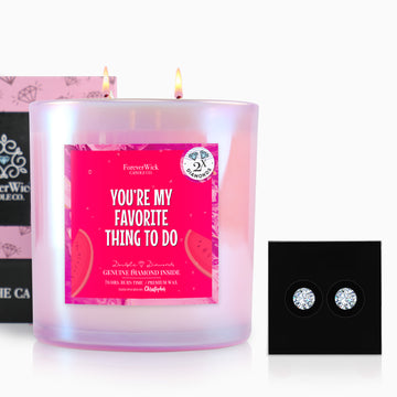 You're My Favorite Thing To Do Double Diamond Sparkle Candle