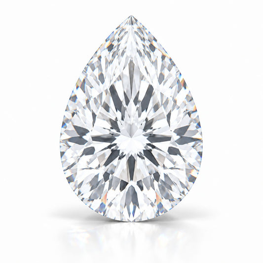 Pear cut lab grown diamond