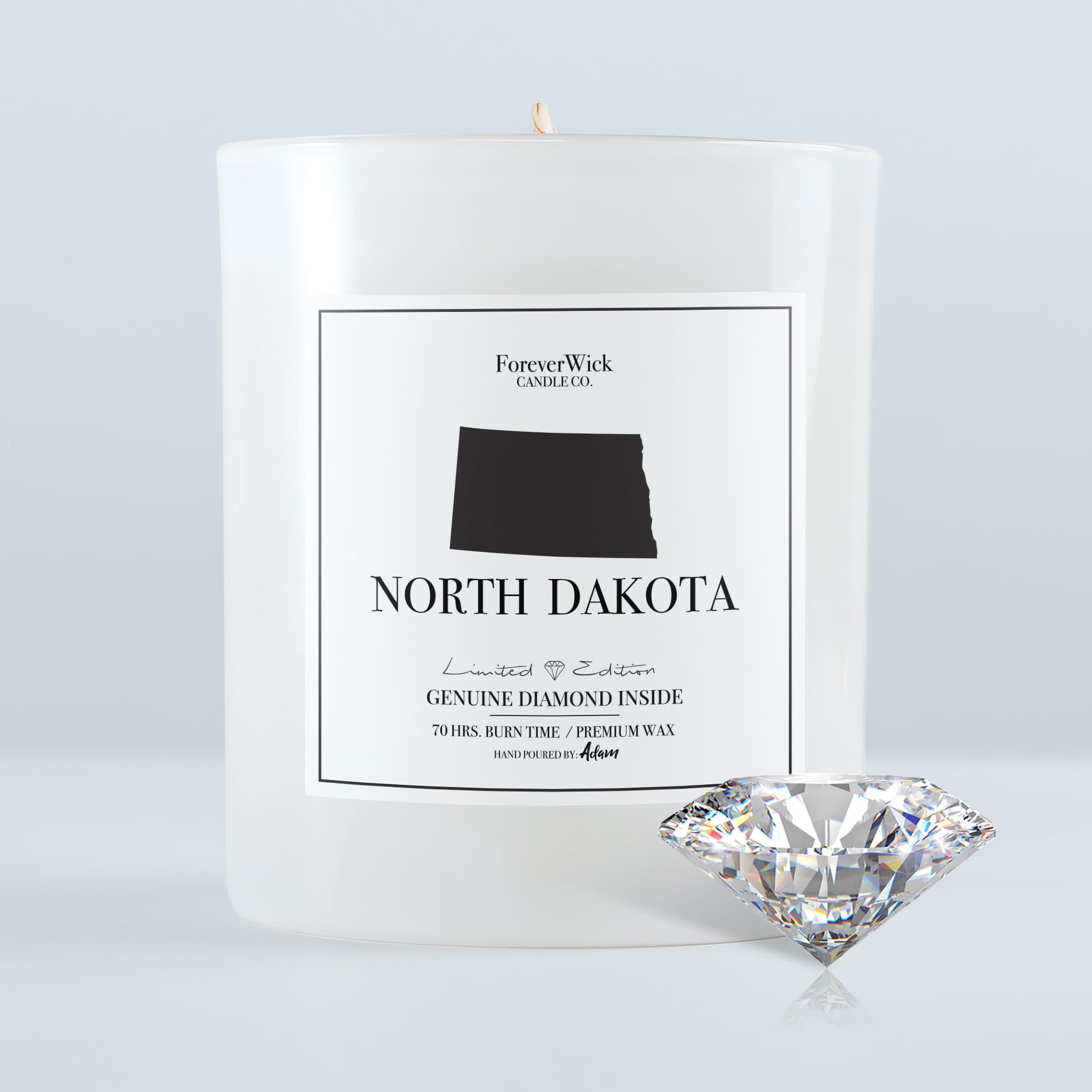North Dakota Diamond Candle