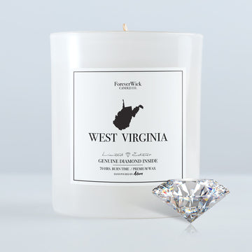 West Virginia Diamond Candle