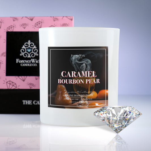 Carmel Bourbon Pear Diamond Candle