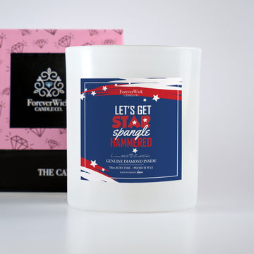 Let’s Get Star Spangle Hammered Diamond Candle