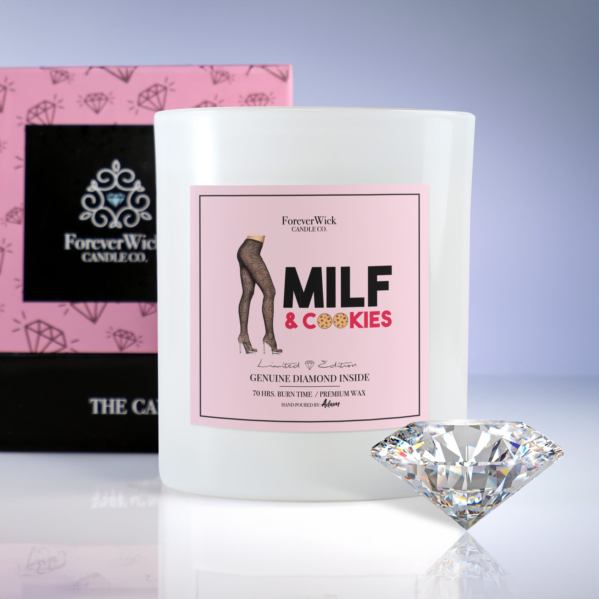 Milf And Cookies Diamond Candle