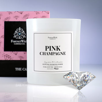 Pink Champagne Diamond Candle