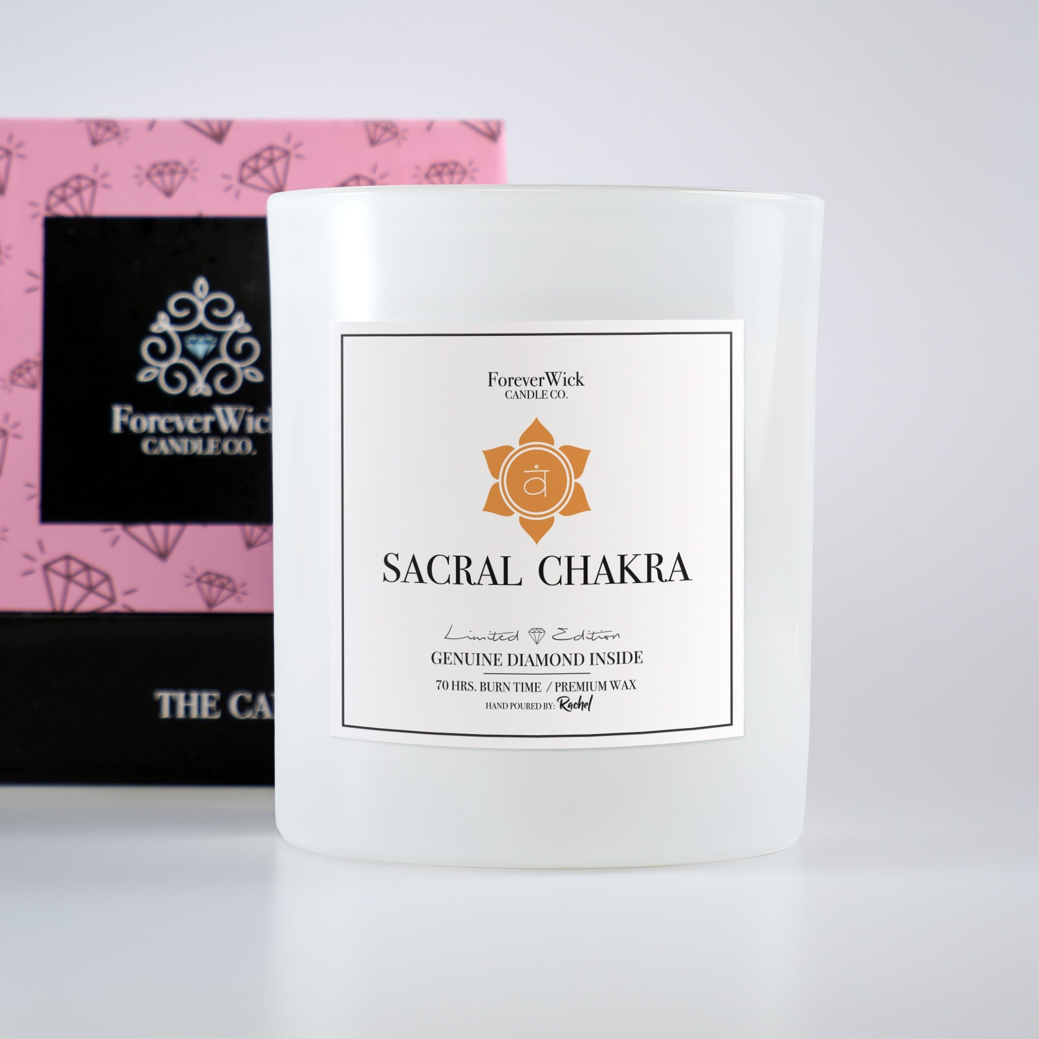 Sacral Chakra Crystal & Diamond Candle ForeverWick Candle