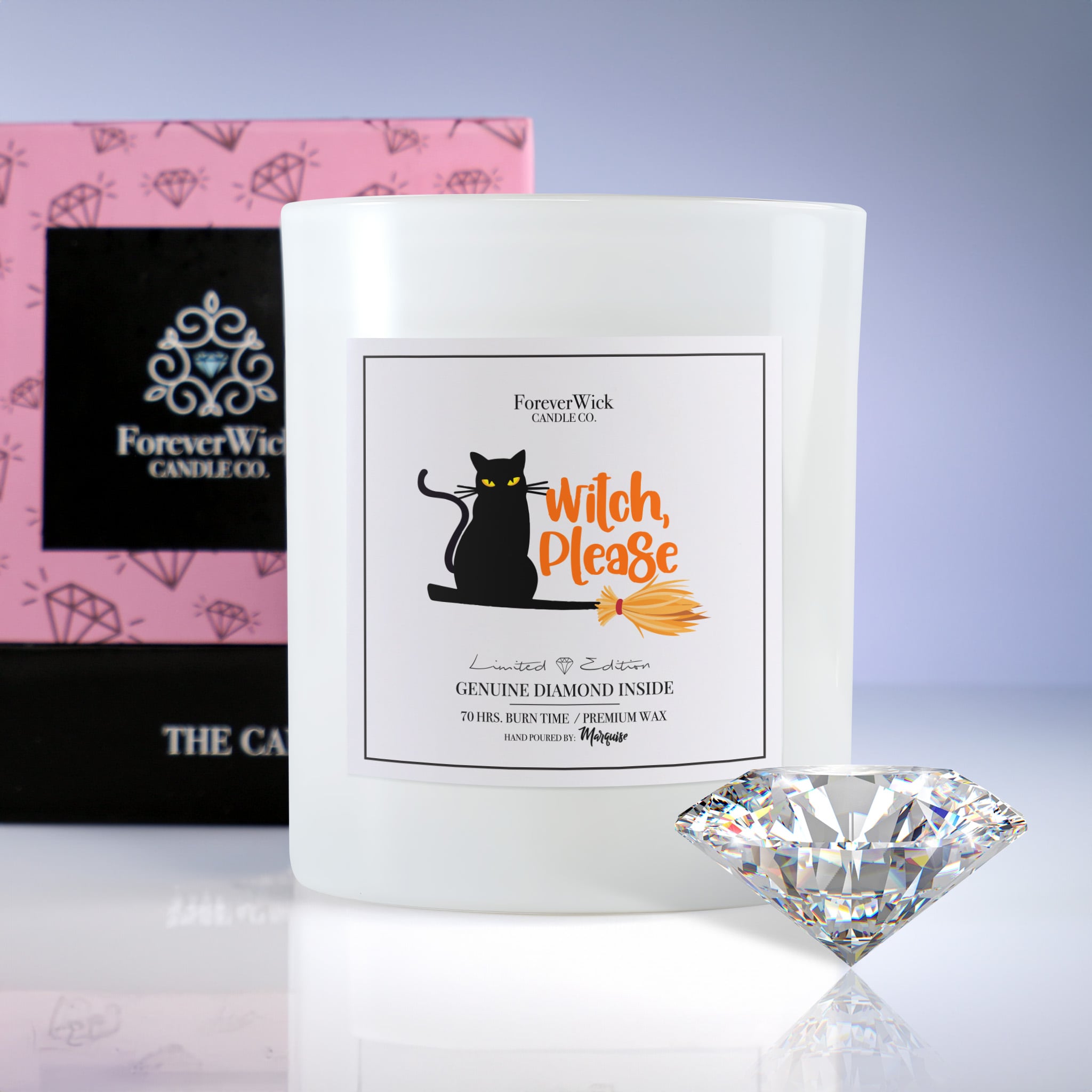 Witch Please Diamond Candle