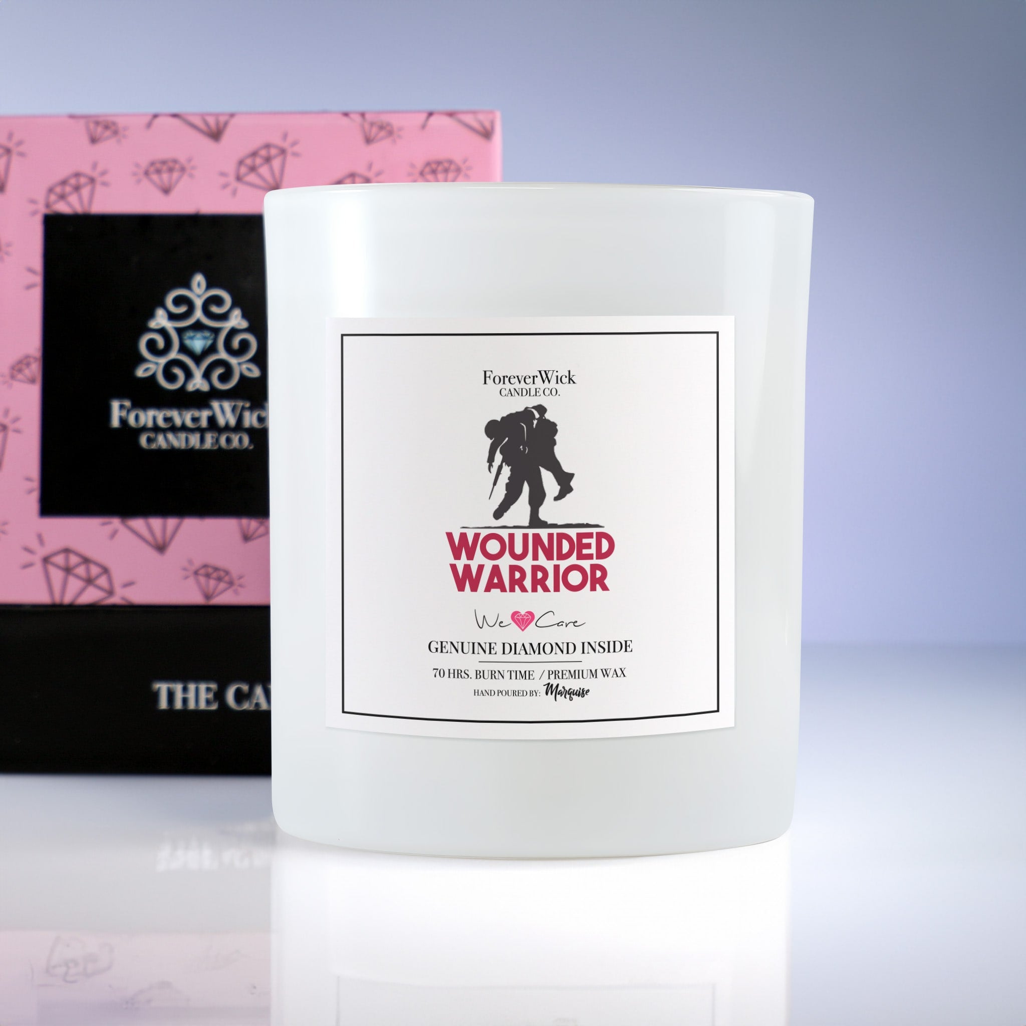 Wounded Warrior Donation Diamond Candle