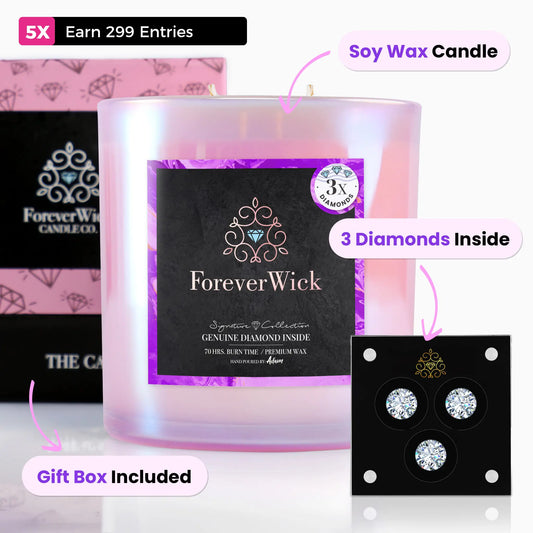The ForeverWick 3 Diamond Candle