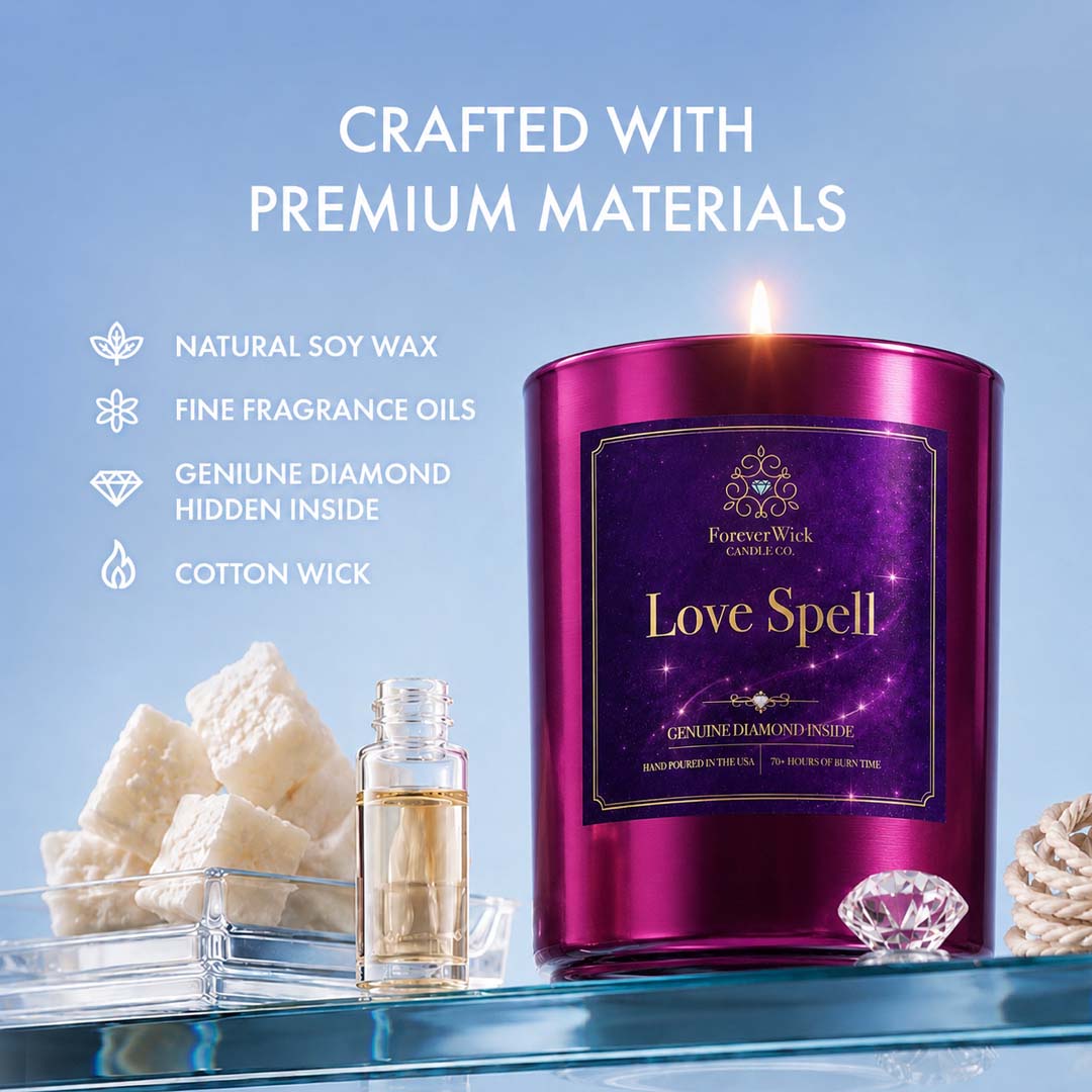 ForeverWick Roses + LoveSpell Diamond Candle Bundle