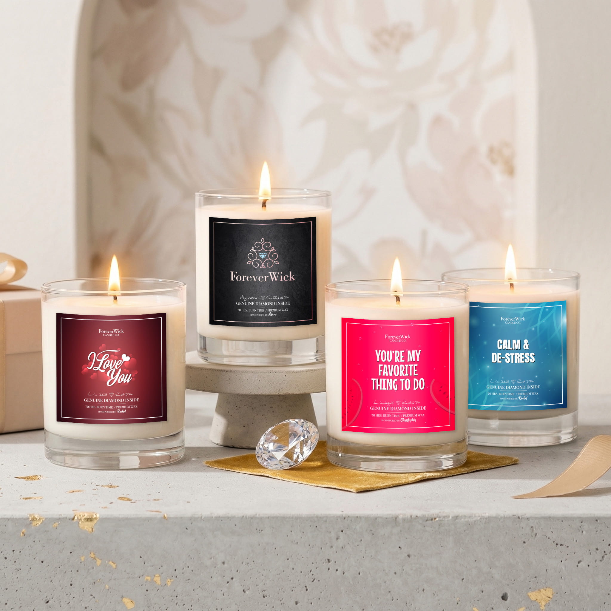 Limited Edition 4 Diamond Candle Bundle