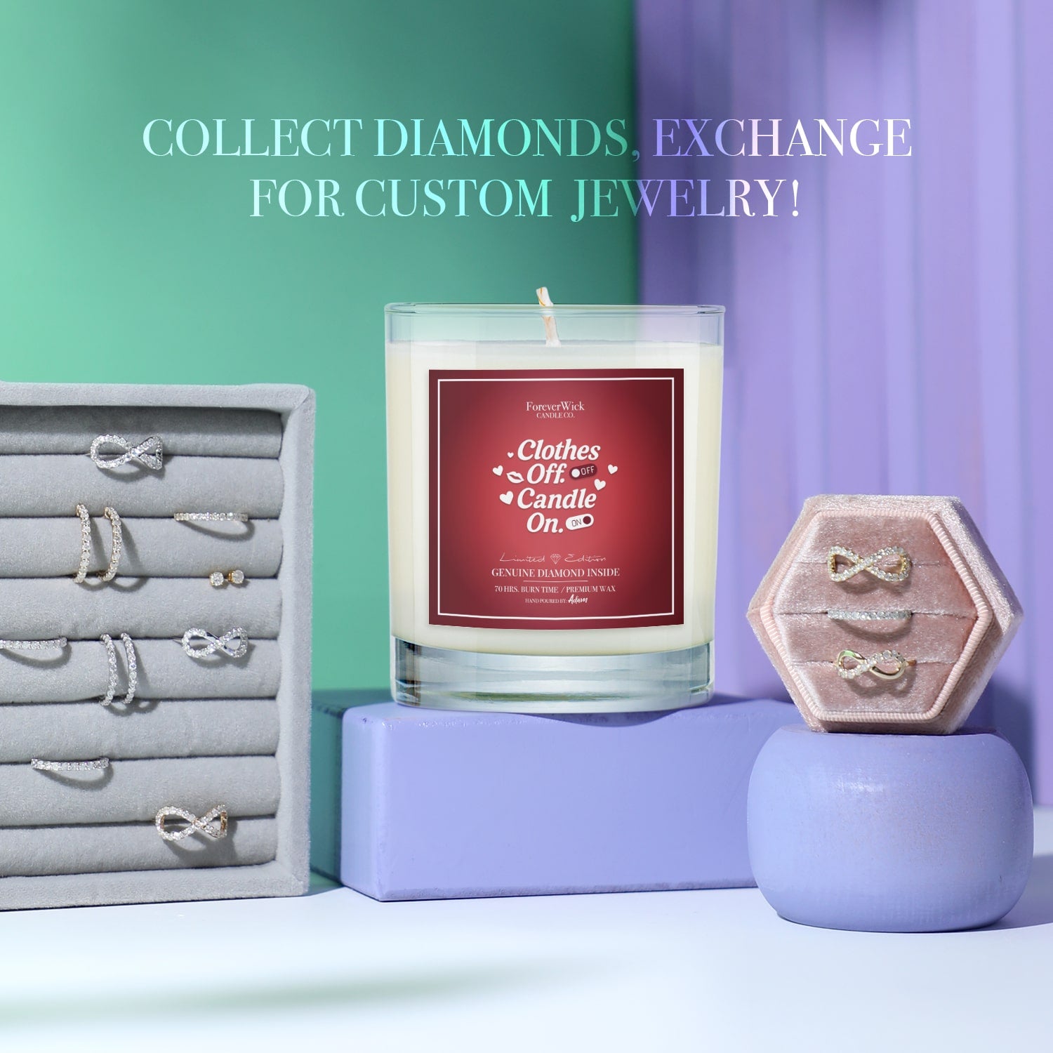 Clothes Off. Candle ON Diamond Candle