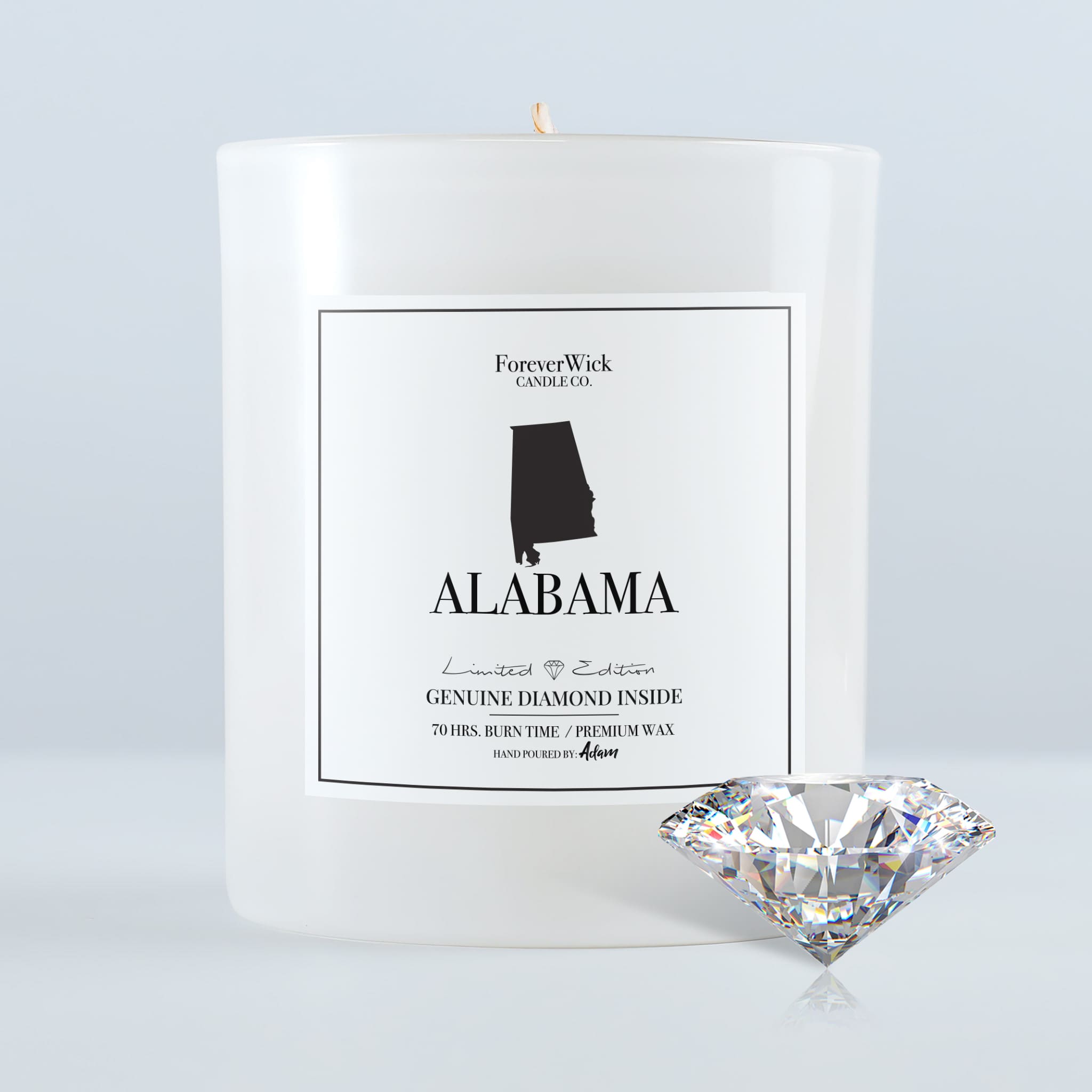 Alabama Diamond Candle