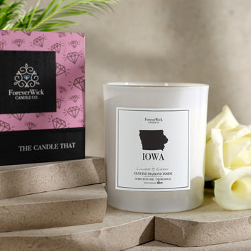 Iowa Diamond Candle