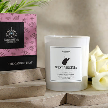 West Virginia Diamond Candle