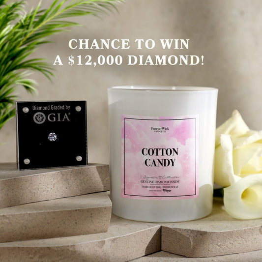 Cotton Candy Diamond Candle