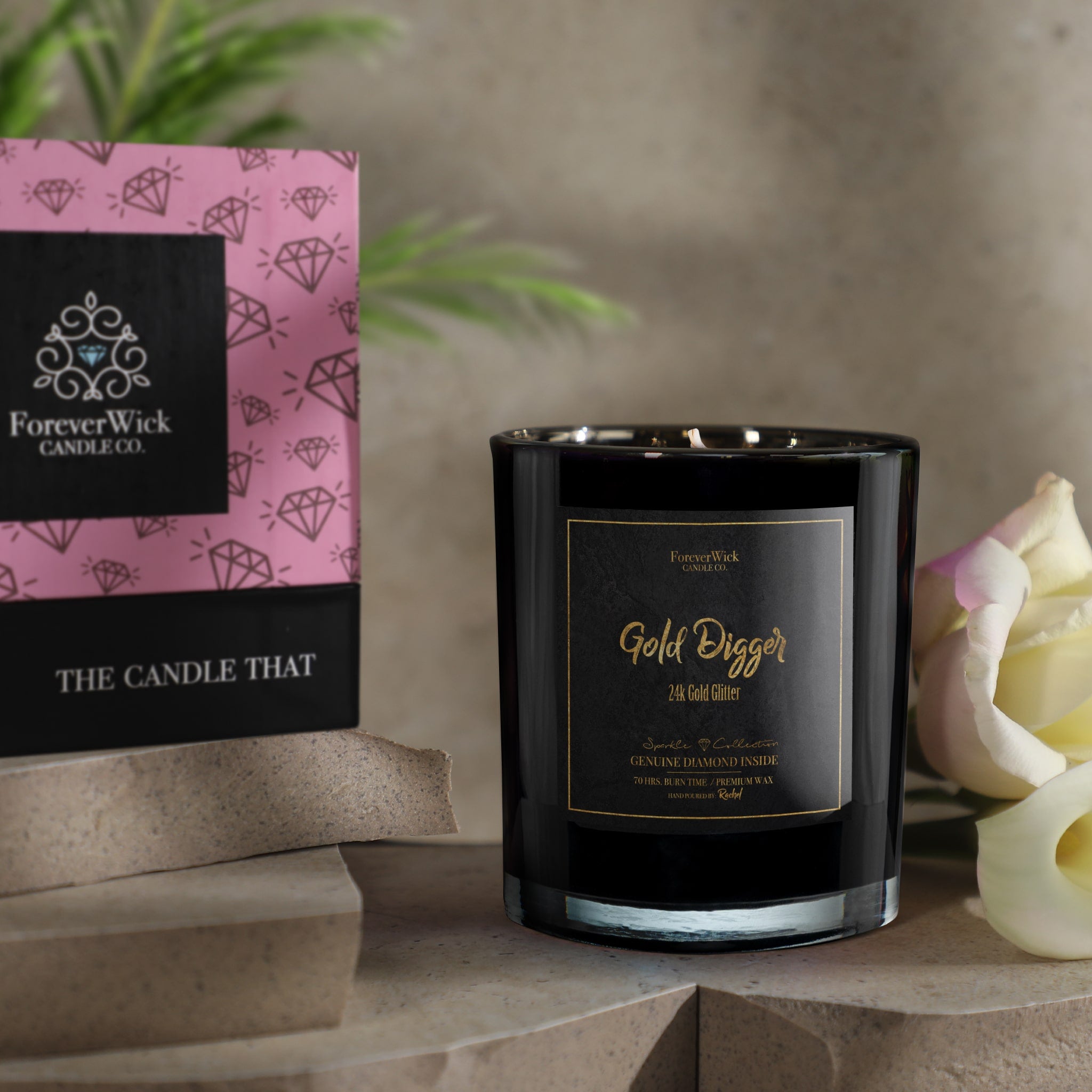 24K Gold Digger Diamond Candle