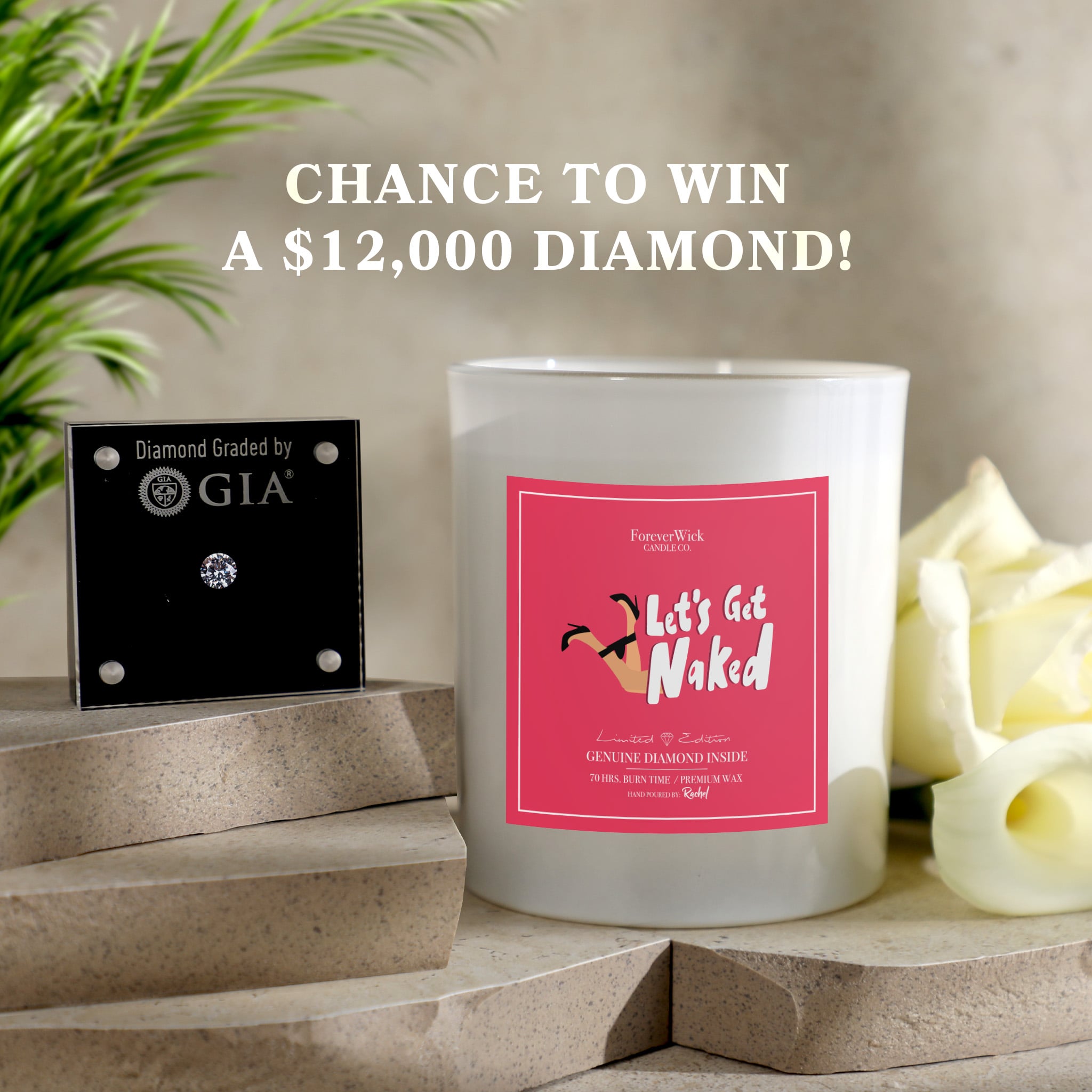 Let's Get Naked Diamond Candle