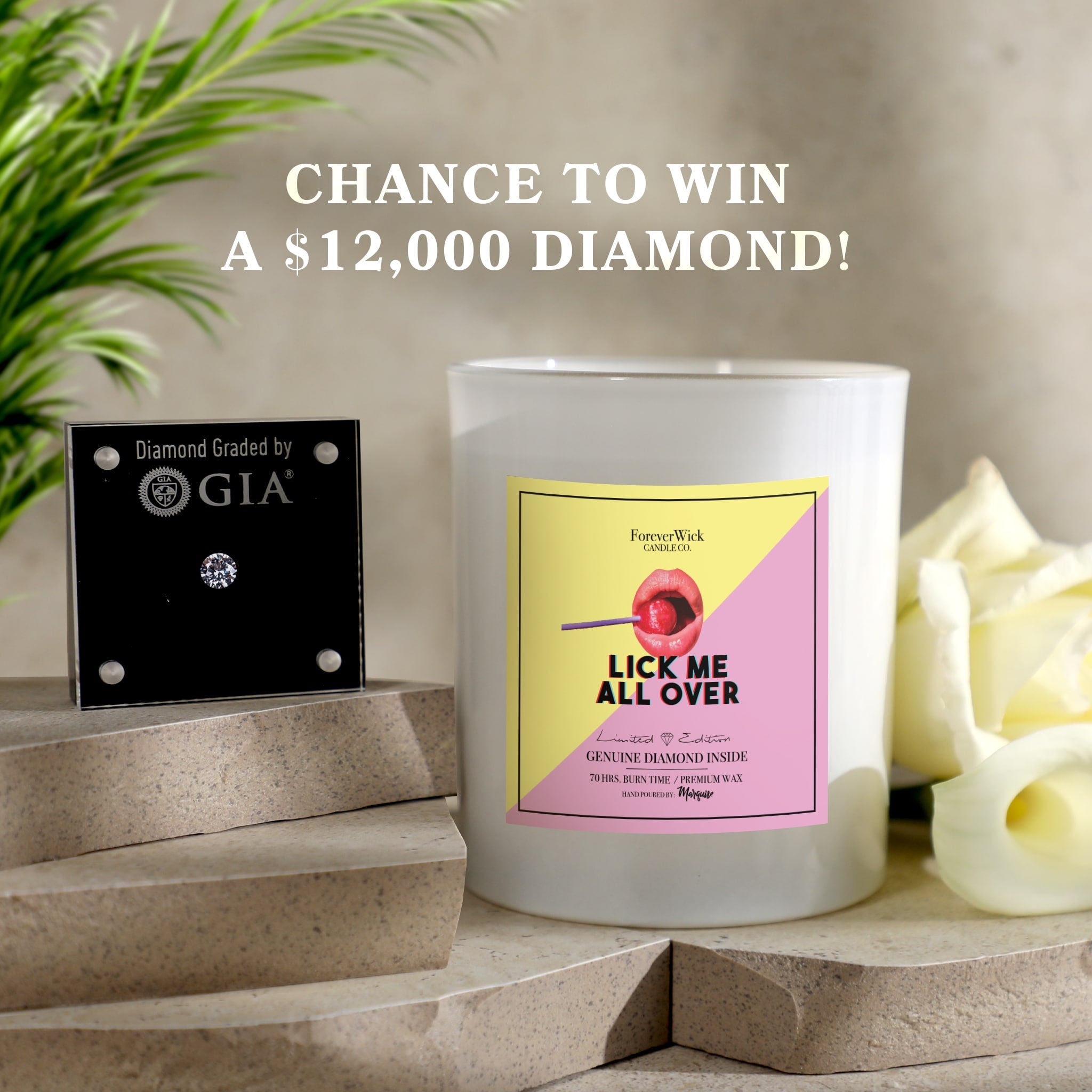 Lick Me All Over Diamond Candle ForeverWick Candle
