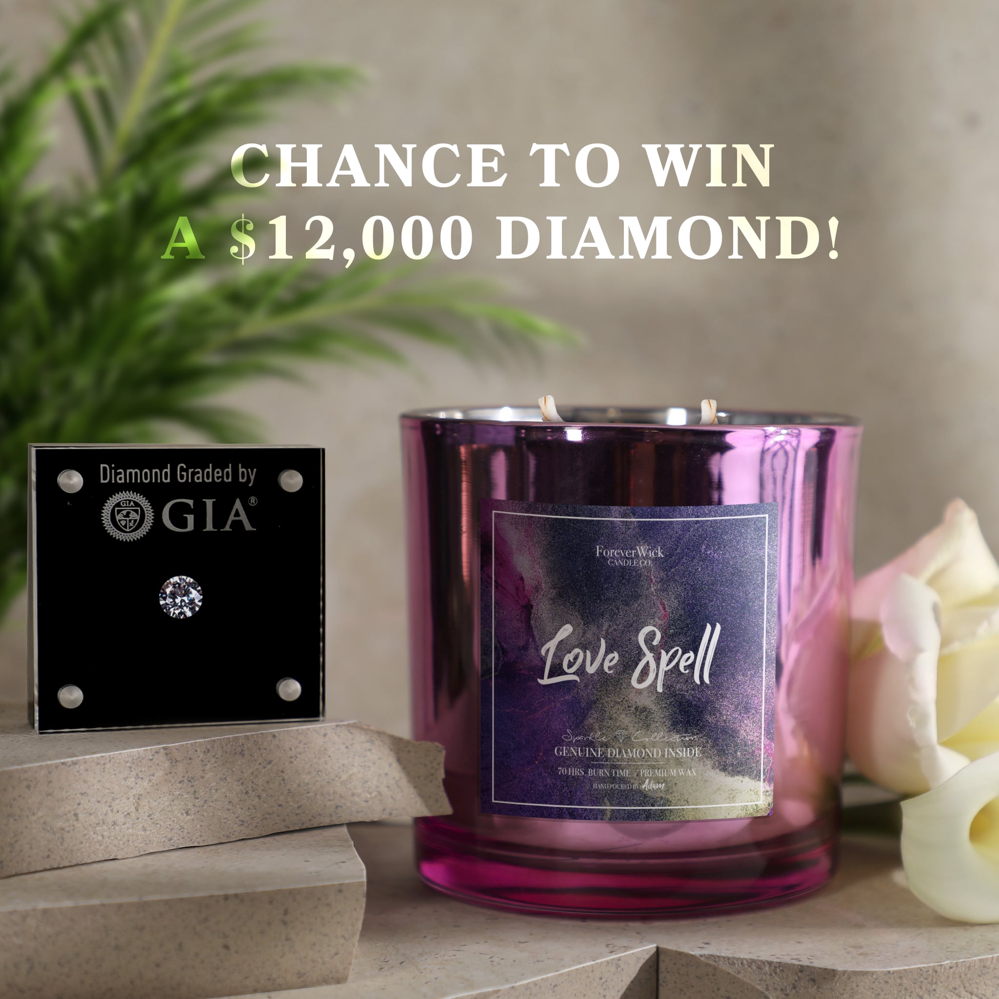 Love Spell Sparkle Diamond Candle