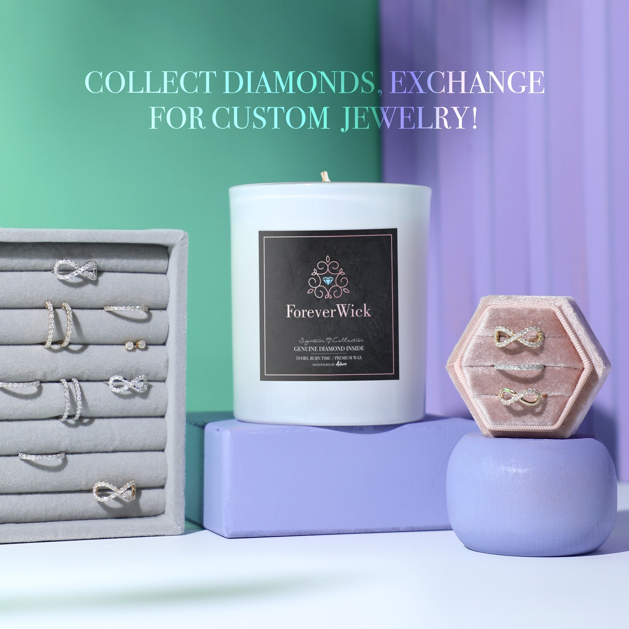 The ForeverWick Diamond Candle ForeverWick Candle
