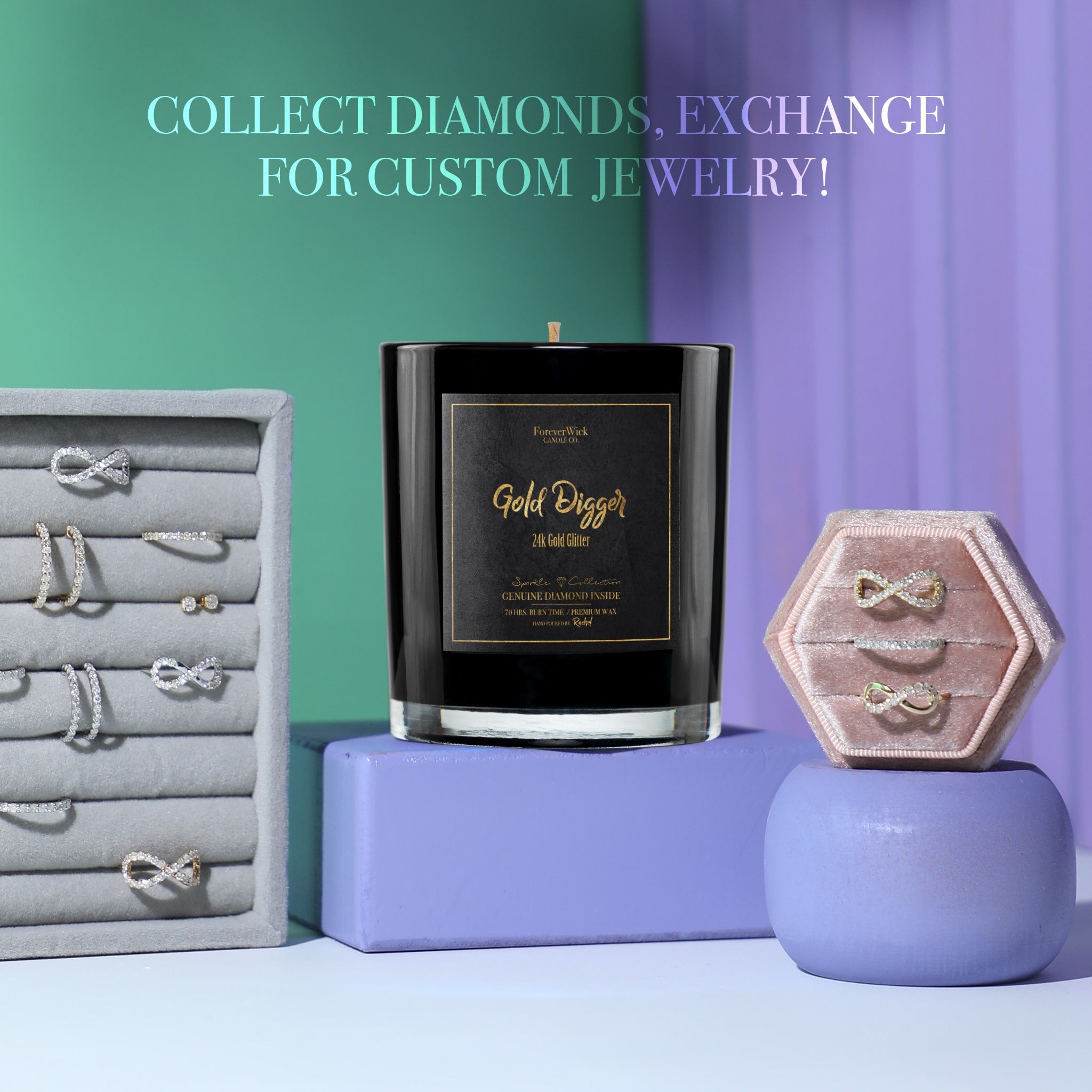 24K Gold Digger Diamond Candle