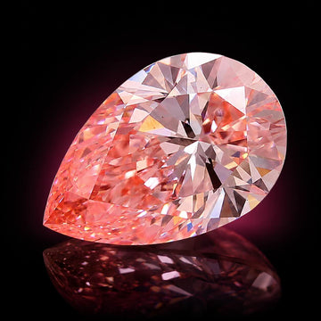 7.04ct Fancy Vivid Pink VVS 2 Pear Cut Lab Diamond