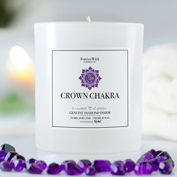 Crown Chakra - Crystal & Diamond Candle