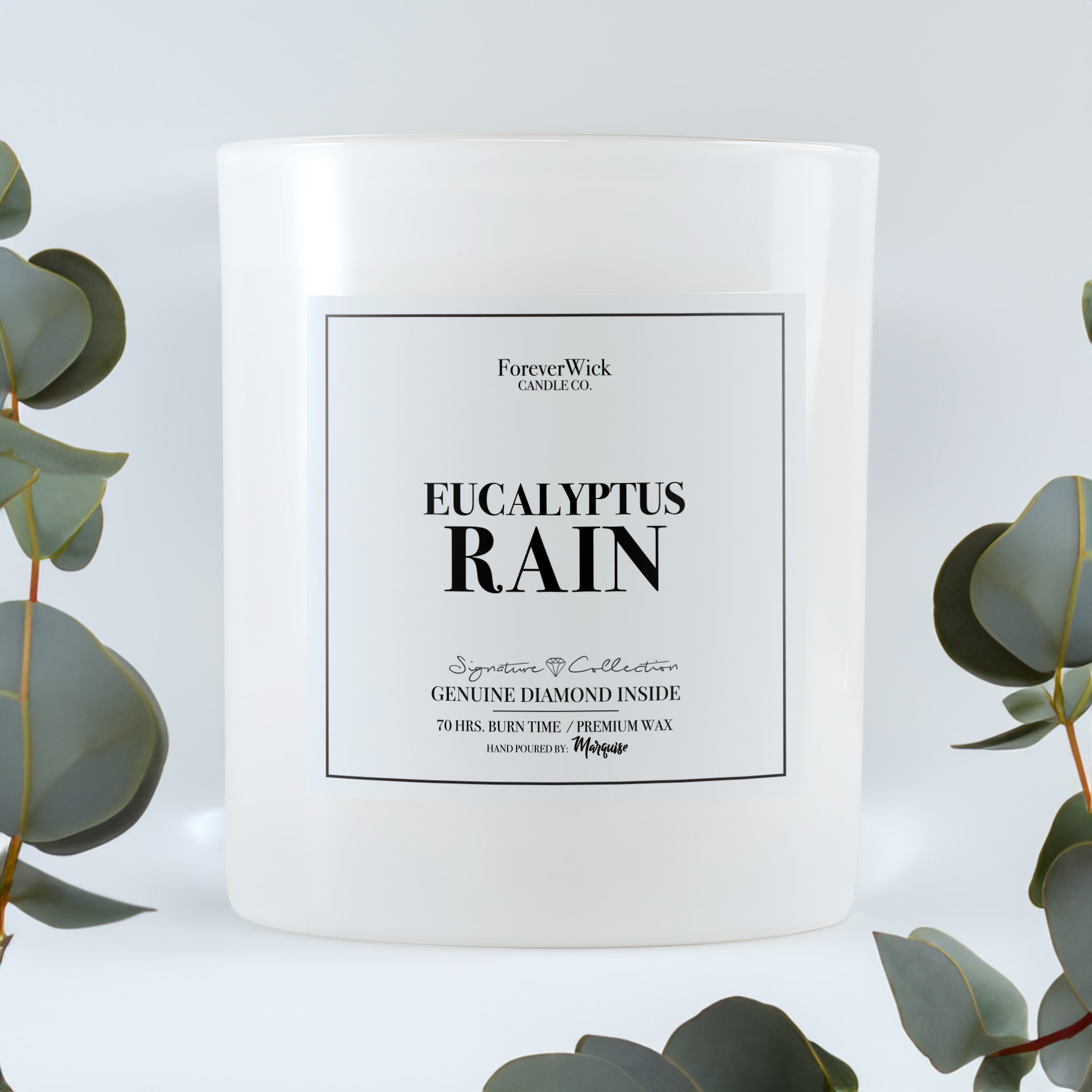 Eucalyptus Rain Diamond Candle