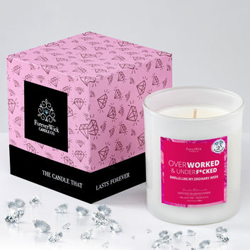 Overworked & UnderF*cked Double Diamond Candle