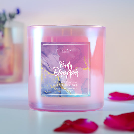 Pink Panty Dropper Sparkle Diamond Candle