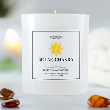 Solar Chakra - Crystal & Diamond Candle