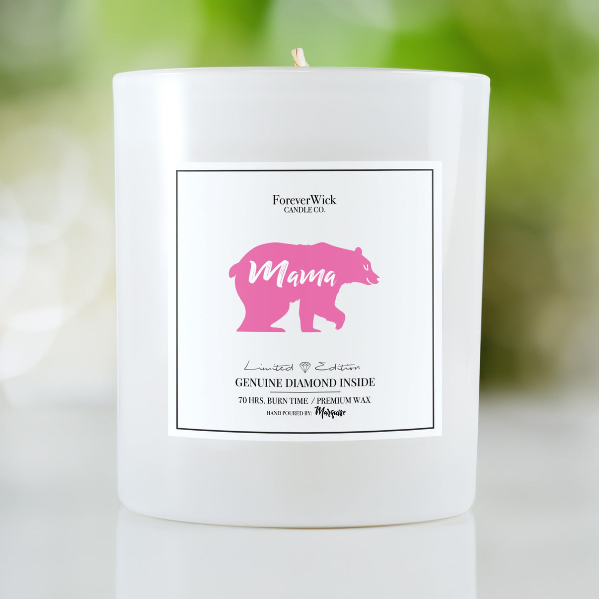 Mama Bear Diamond Candle
