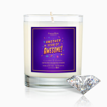 Another Year of Awesome Diamond Candle