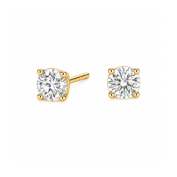 0.70 ct. tw. Lab Diamond Stud Earrings (14K Gold Plated Silver)