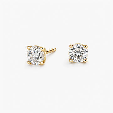 0.50 ct. tw. Lab Diamond Stud Earrings (14K Gold Plated Silver)