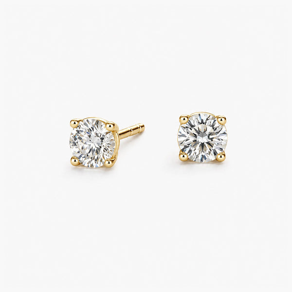 0.50 ct. tw. Lab Diamond Stud Earrings (14K Gold Plated Silver)